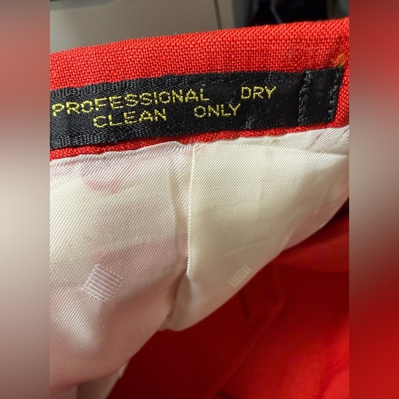 Vintage Red Silk-Blend Blazer Women’s Tailored Jacket Made in Korea size L - Picture 3 of 8